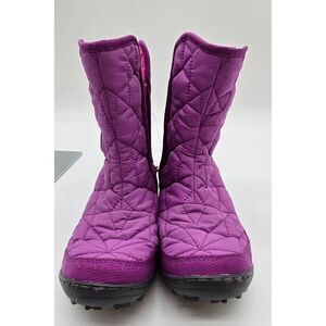 Columbia Omni-Grip Quilted Waterproof Purple Boots Kids Size 4